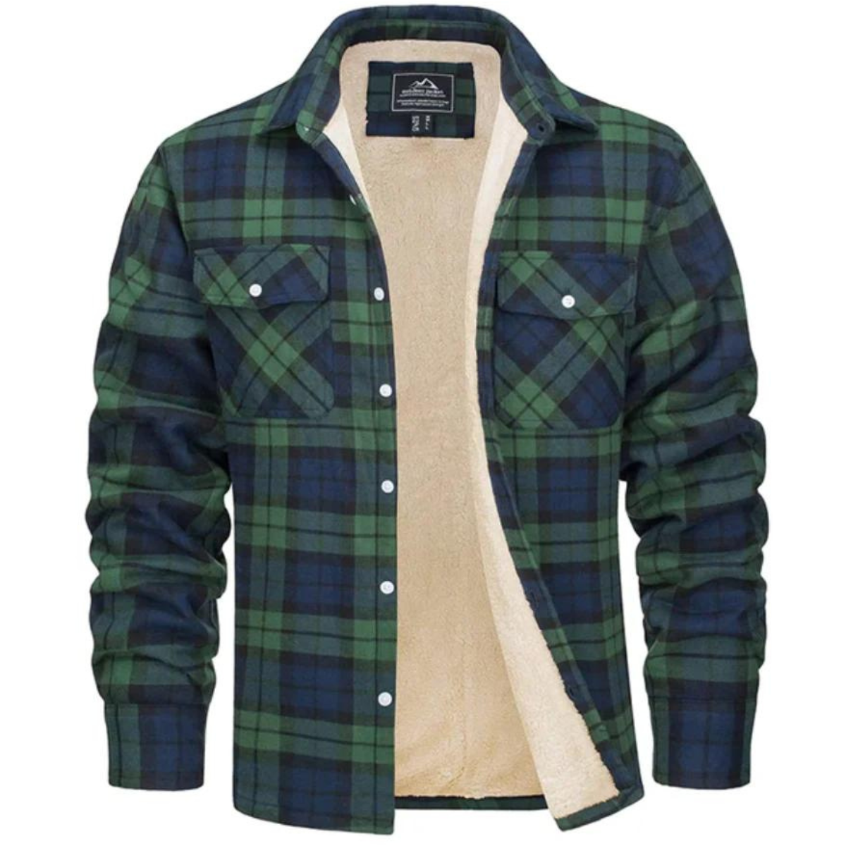 Men's Plaid Sherpa Lined Jacket