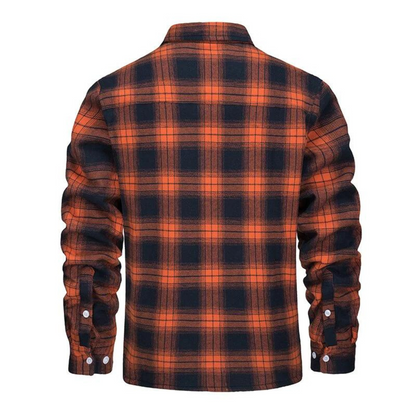 Men's Plaid Sherpa Lined Jacket