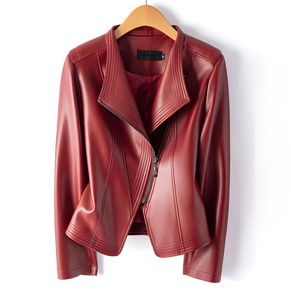 Madona Women's Sheepskin Biker Jacket - VibreMode