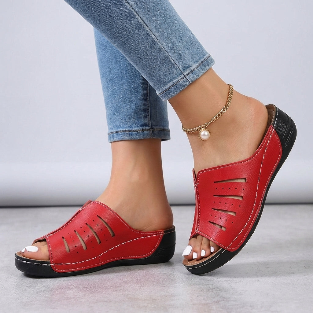 Orthopedic Wedge Slide Sandals