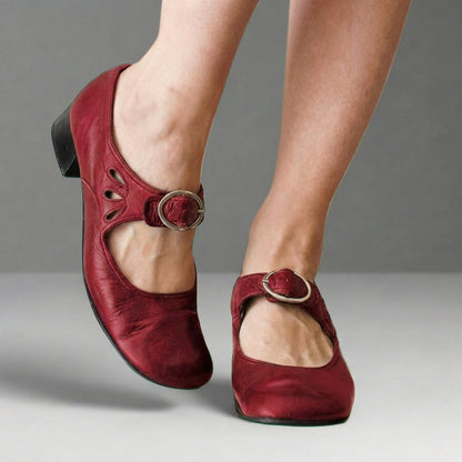 Women's Mary Jane Shoes Block Heel Adjustable Strap