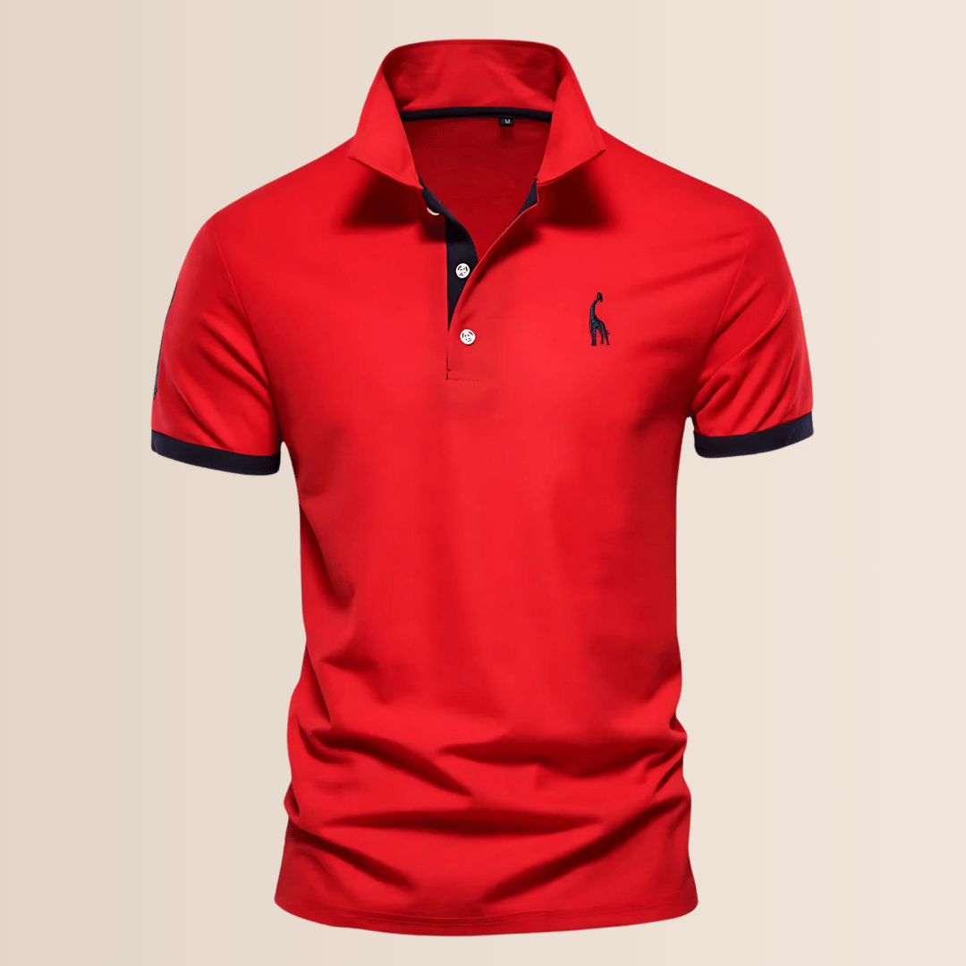 Men's Cotton Polo Shirt Stand Collar