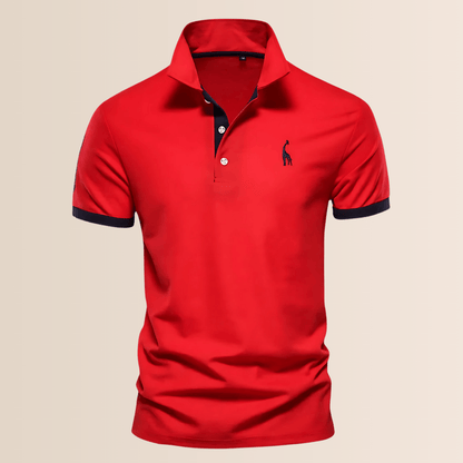 Men's Cotton Polo Shirt Stand Collar