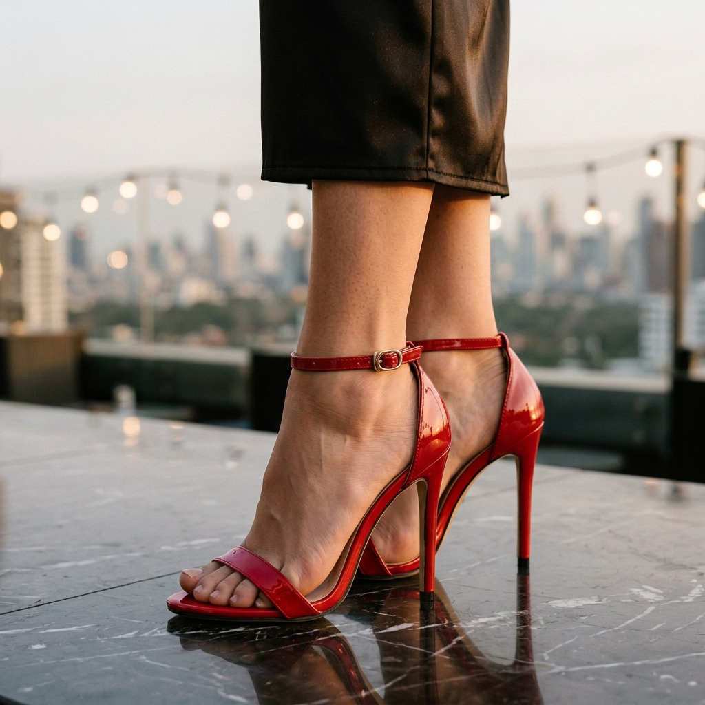Women's High Heel Sandals Ankle Strap Closure