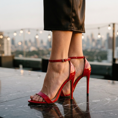 Women's High Heel Sandals Ankle Strap Closure