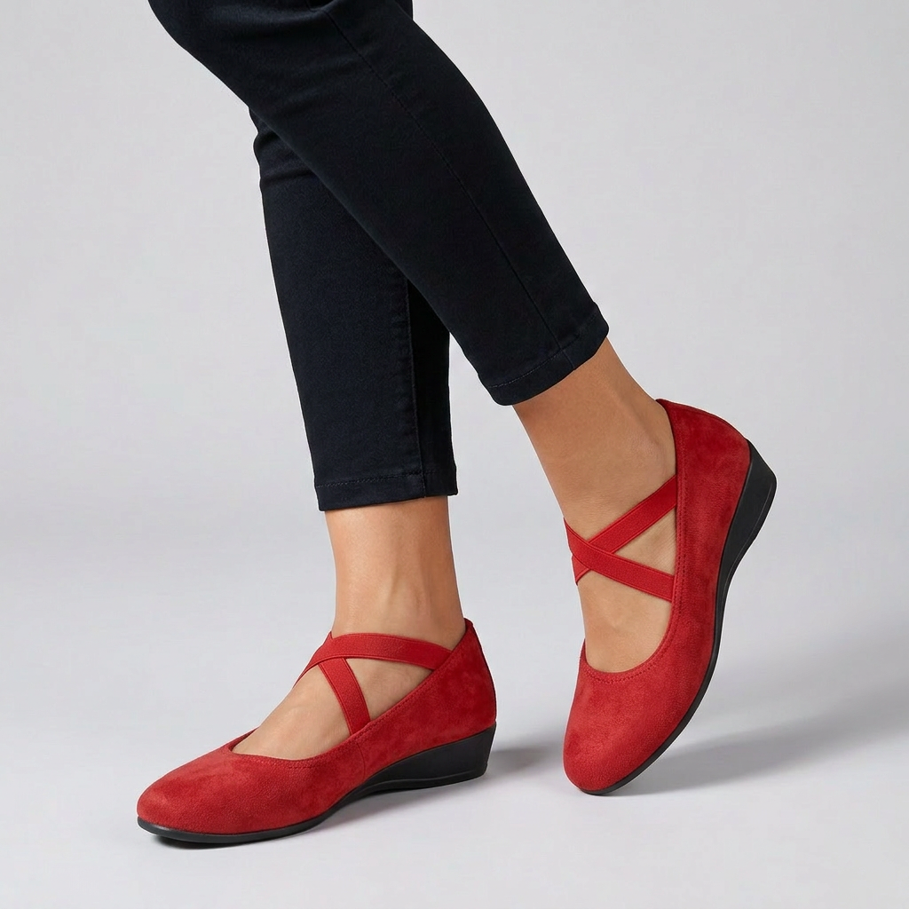Women's Orthopedic Flats Cross Strap Support