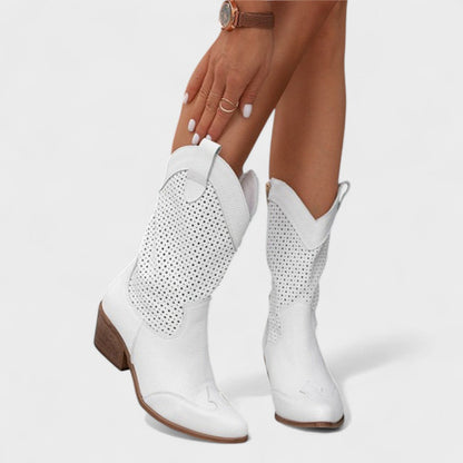 Women's Block Heel Boots Round Toe