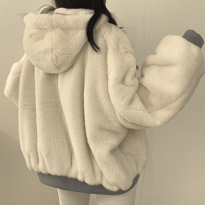 Ladies Cozy Fleece Zipper Winter Coat