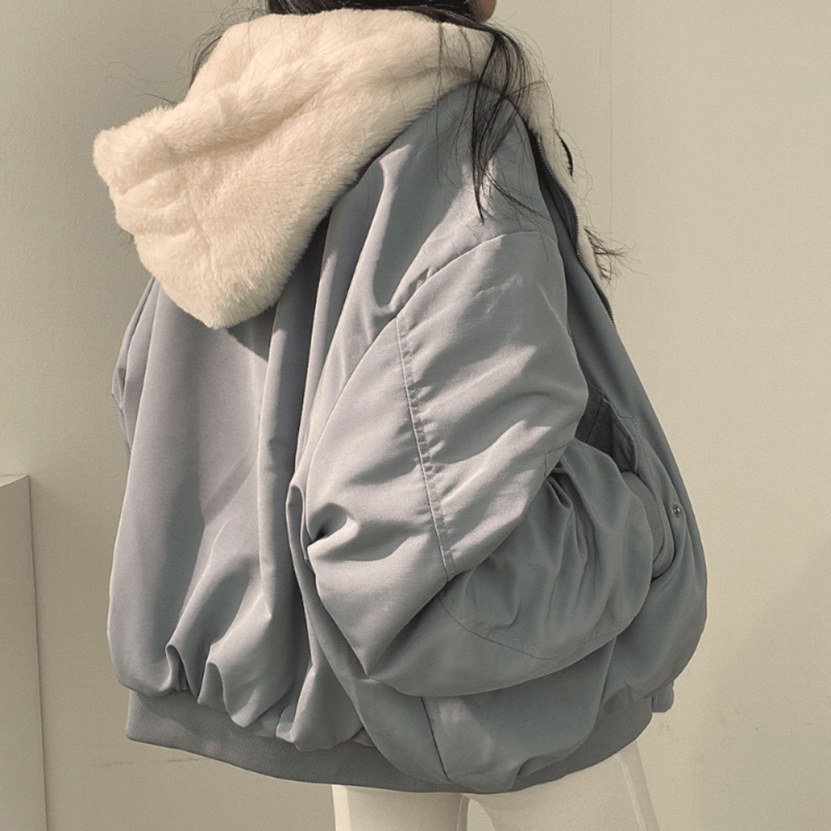 Ladies Cozy Fleece Zipper Winter Coat