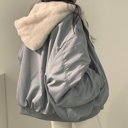 Ladies Cozy Fleece Zipper Winter Coat