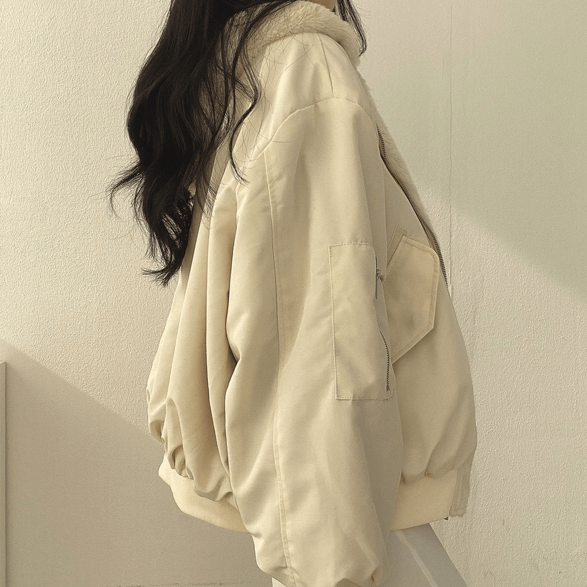Ladies Cozy Fleece Zipper Winter Coat