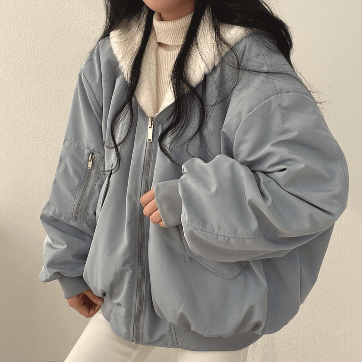 Ladies Cozy Fleece Zipper Winter Coat - VibreMode