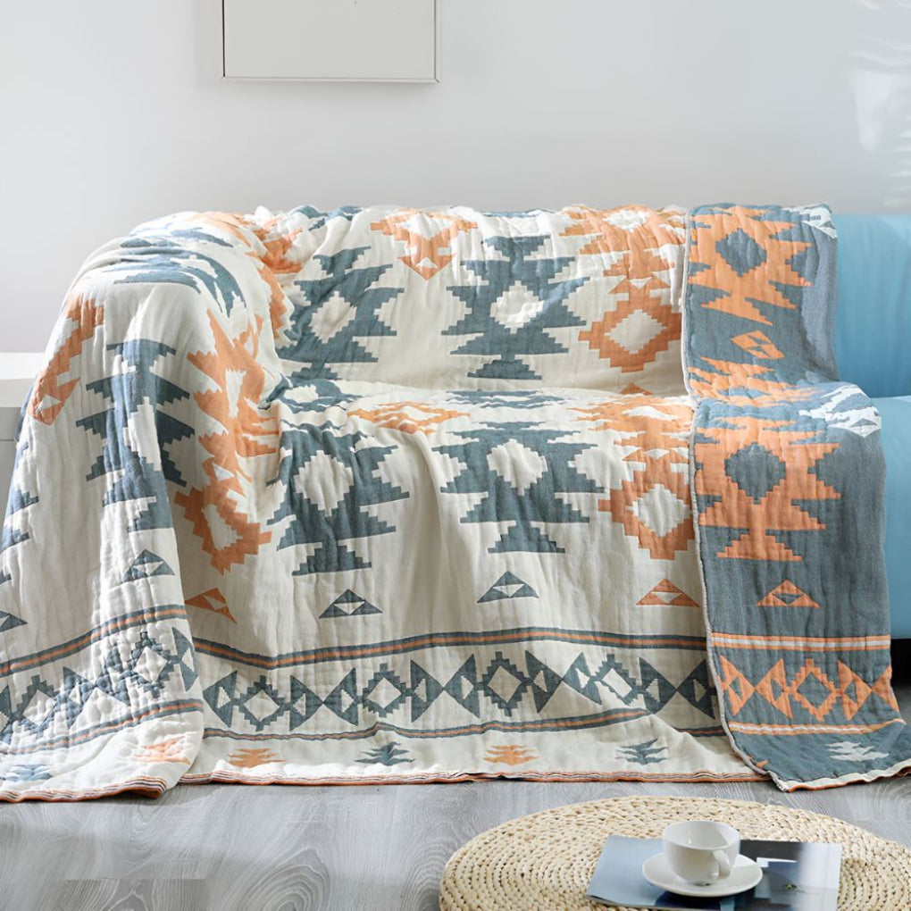 Cotton Reversible Muslin Blanket