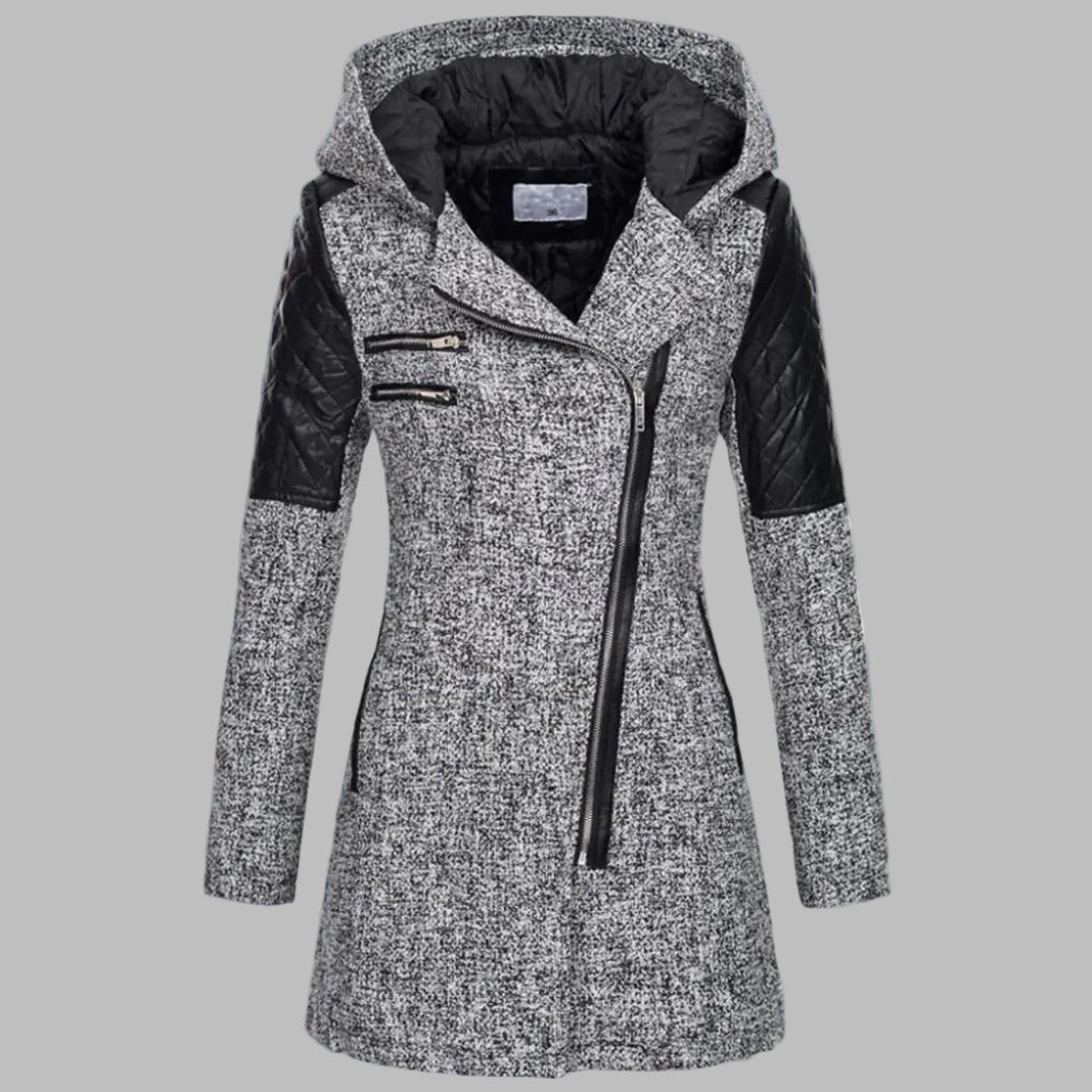 Women's Long Winter Parka Coat with Hood - VibreMode