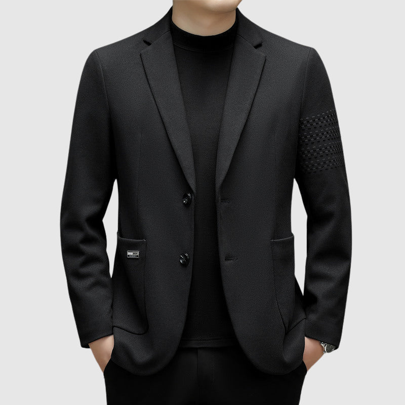 Men's Elegant Jacket Wool Stylish Black