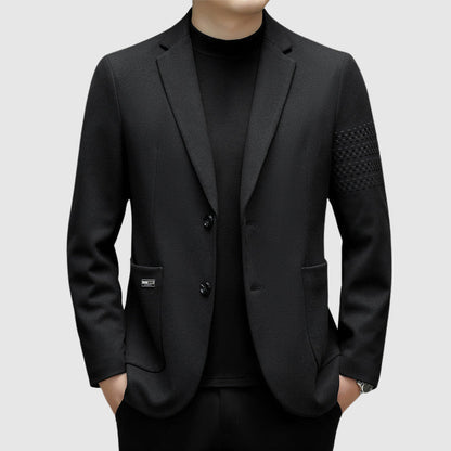 Men's Elegant Jacket Wool Stylish Black