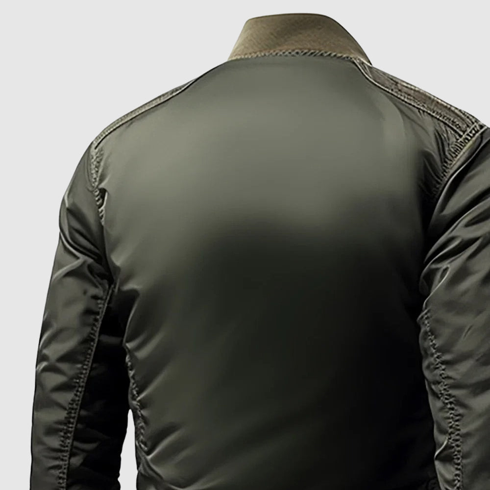 Men's Urban Bomber Jacket Lightweight Nylon Black