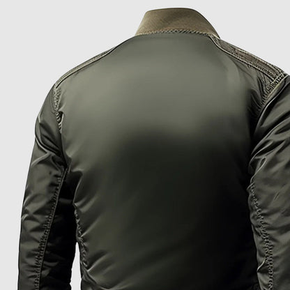 Men's Urban Bomber Jacket Lightweight Nylon Black