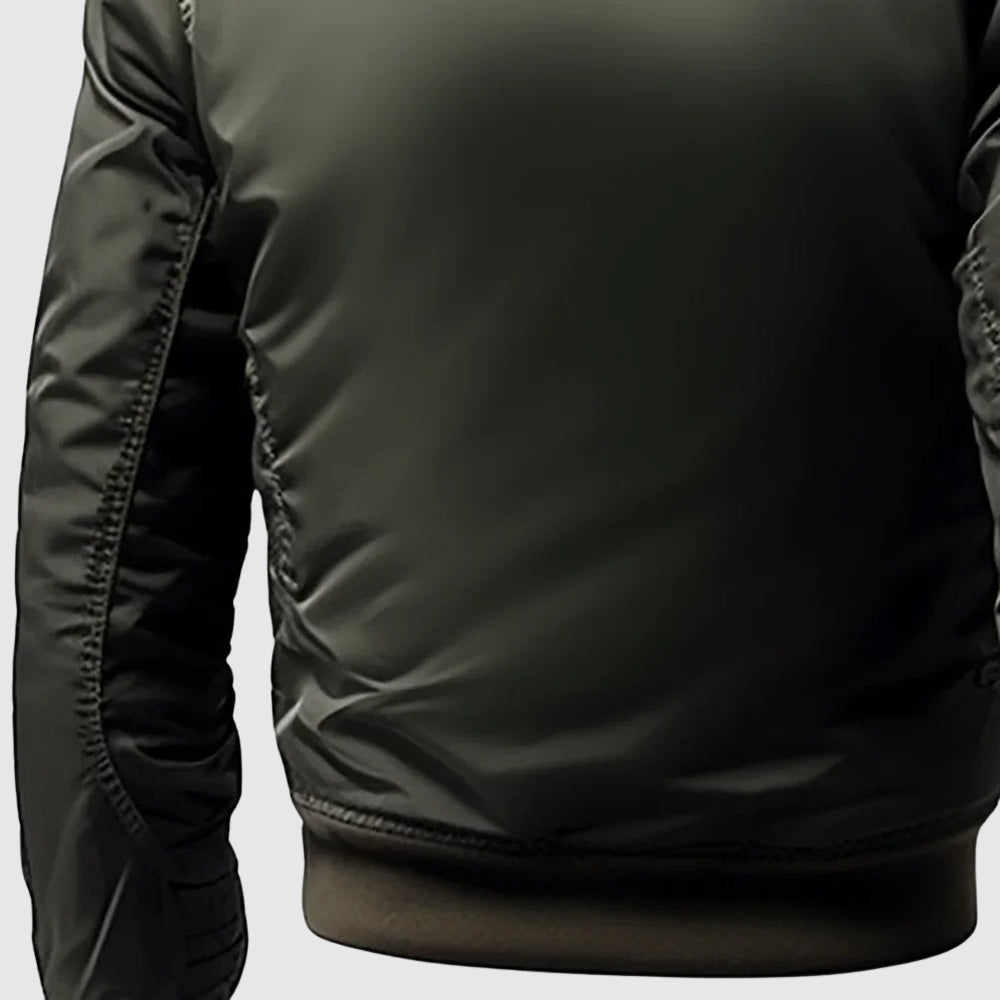 Men's Urban Bomber Jacket Lightweight Nylon Black