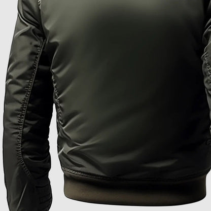 Men's Urban Bomber Jacket Lightweight Nylon Black