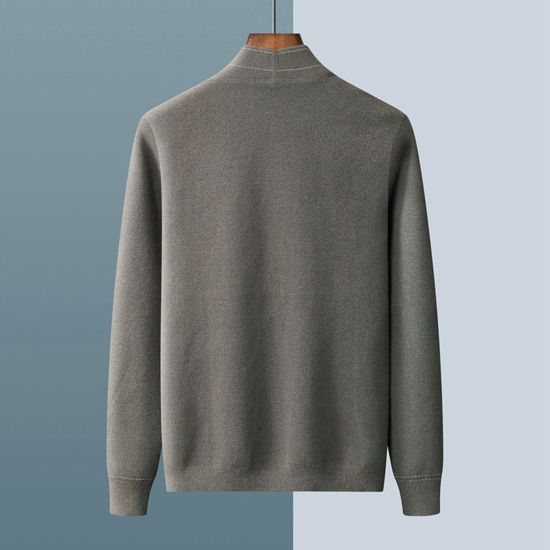 Men's Open Front Cardigan Button Detail