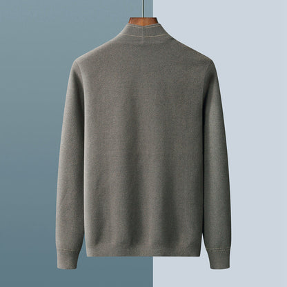 Men's Open Front Cardigan Button Detail