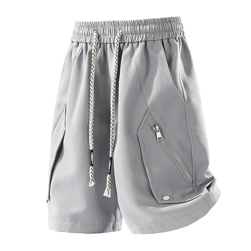 Practical Cargo Shorts with Zip Pockets - VibreMode