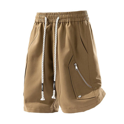 Practical Cargo Shorts with Zip Pockets