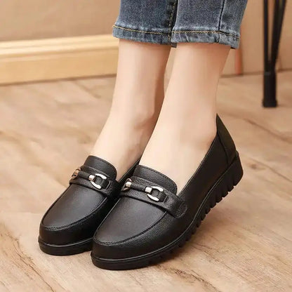 Women's Round Toe Ballet Flats Black - VibreMode
