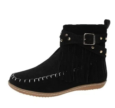Women's Round Toe Winter Boots Comfortable - VibreMode