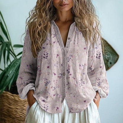 Casual Floral Print Women's Blouse