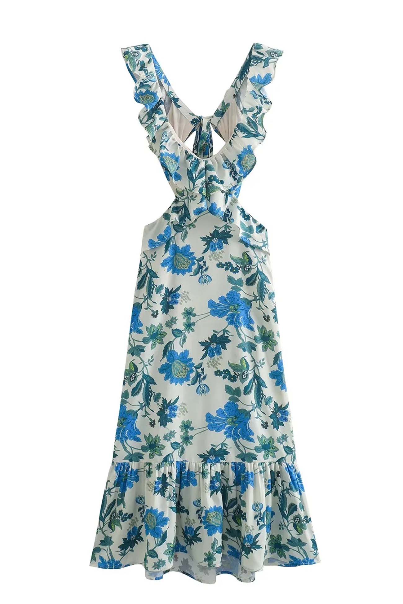 Chic Ladies Floral Off Shoulder Maxi Dress