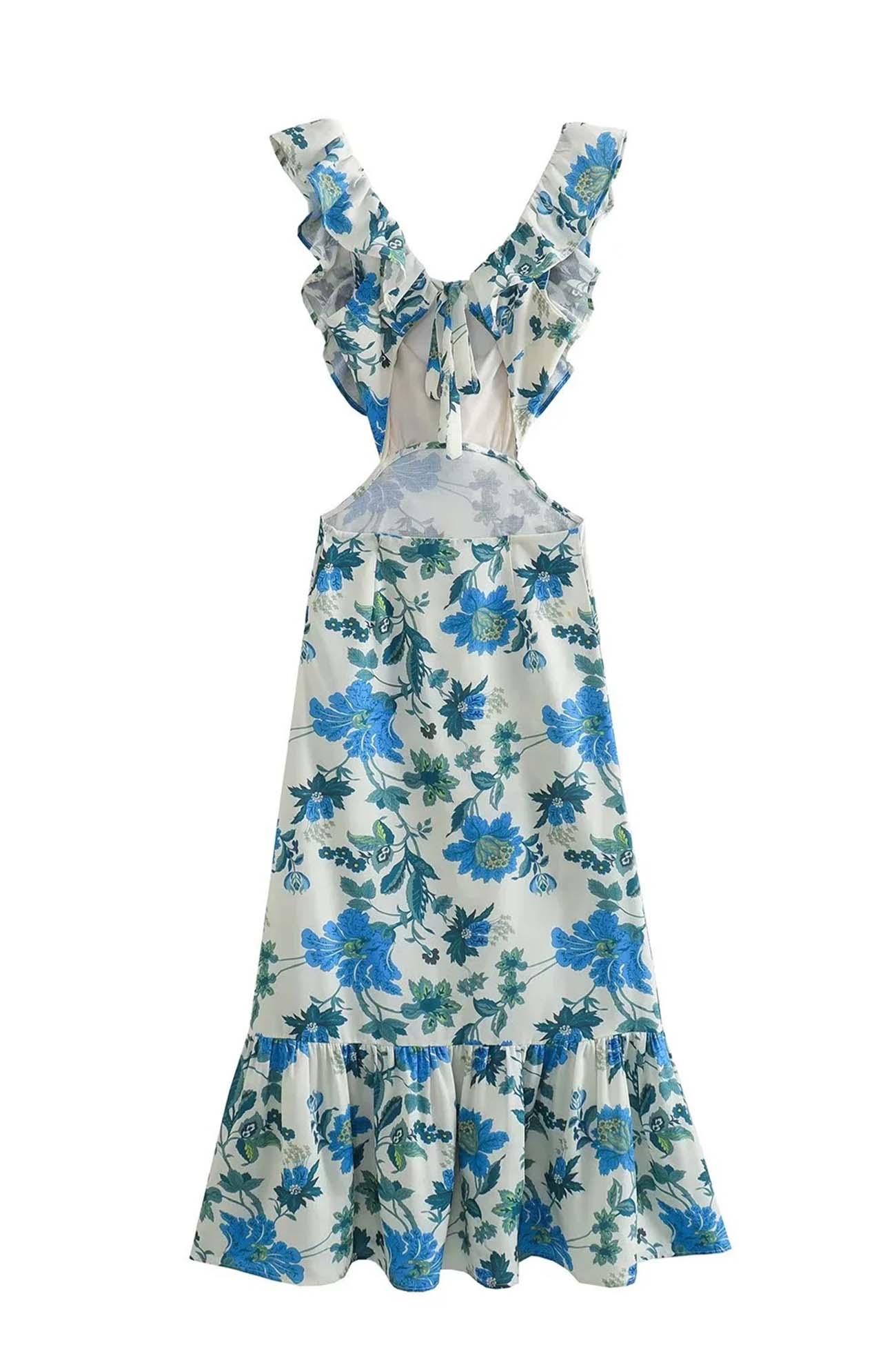 Chic Ladies Floral Off Shoulder Maxi Dress