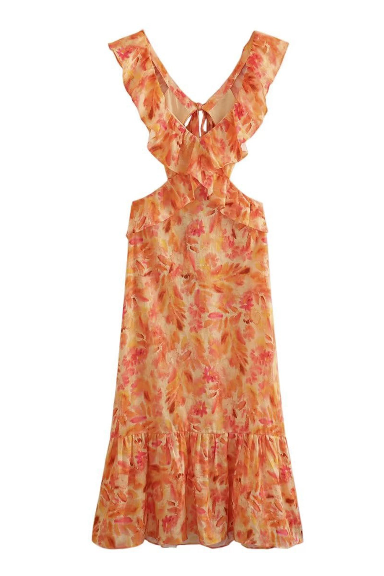 Chic Ladies Floral Off Shoulder Maxi Dress