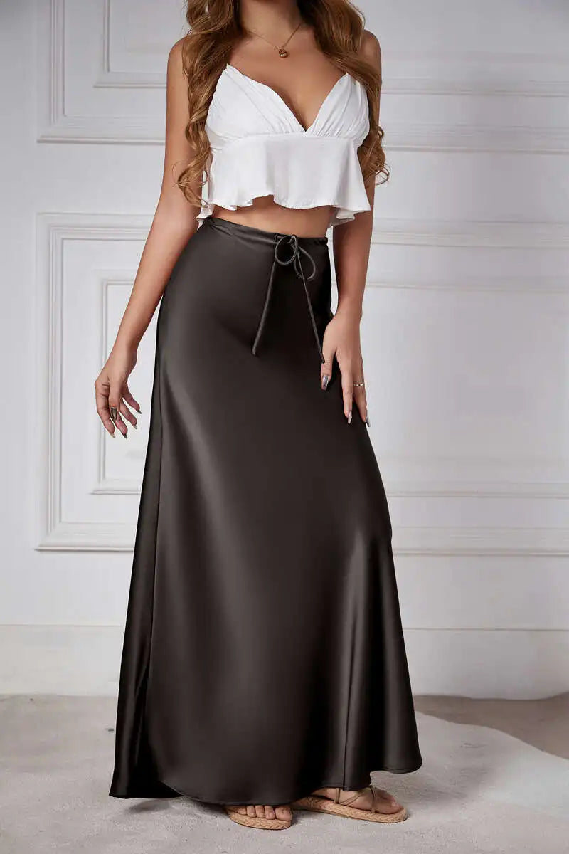 Women's Satin Maxi Skirt