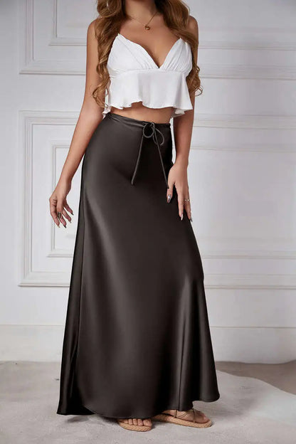 Women's Satin Maxi Skirt