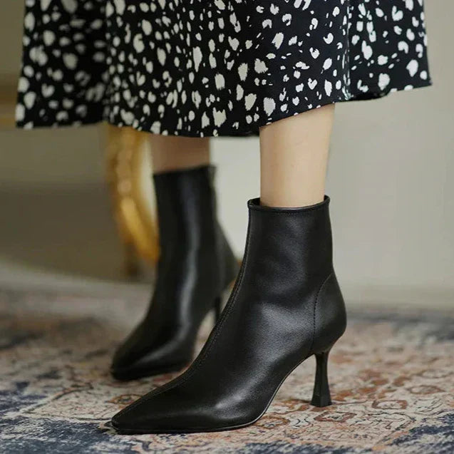Women's Pointed Toe Ankle Boots Heel
