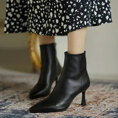 Women's Pointed Toe Ankle Boots Heel