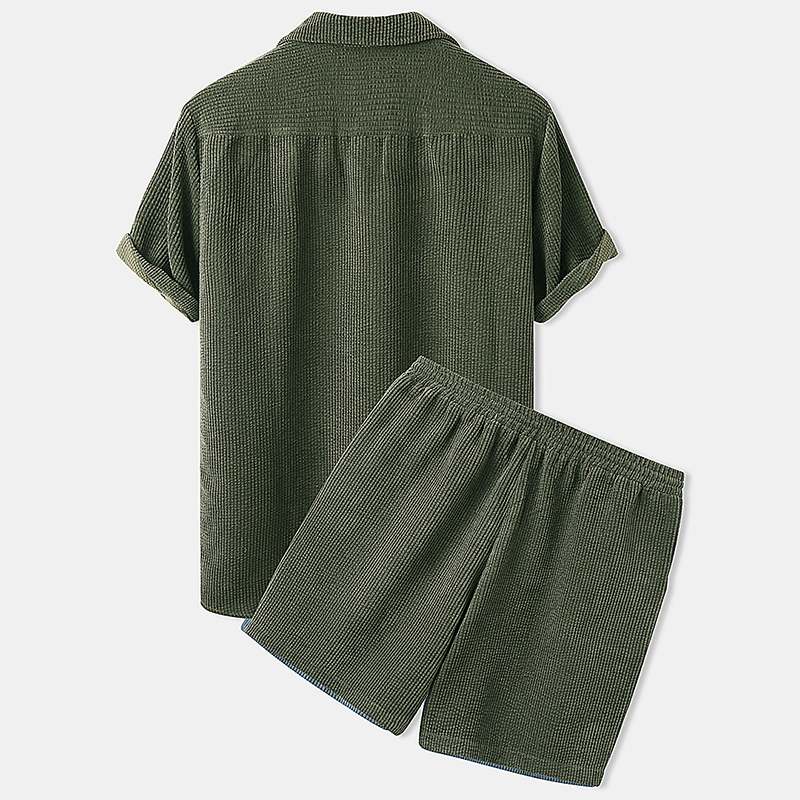 Men's Ribbed Summer Clothing Set Comfortable