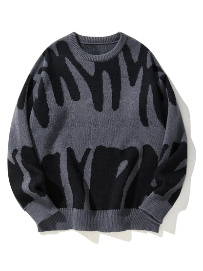 Colorful Geometric Knit Sweater