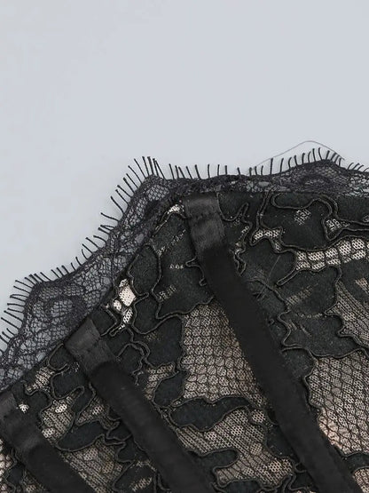 Women's Lace Corset Mini Dress