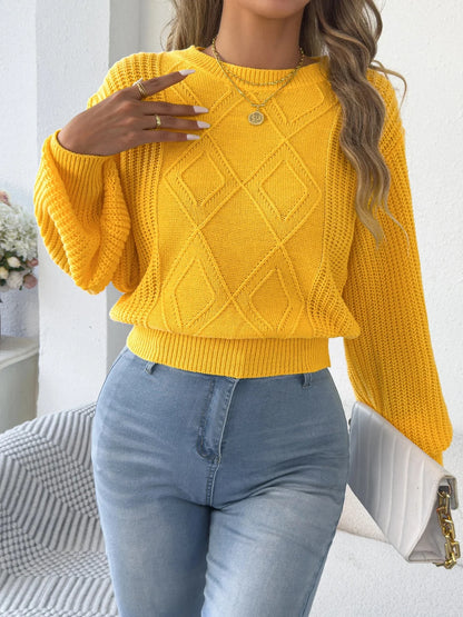 Raverno Women's Knit Sweater Lantern Style