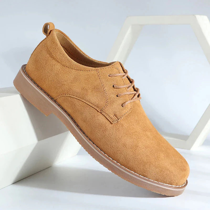 Men's Lace-Up Oxfords Low- Classic Leather Brown - VibreMode