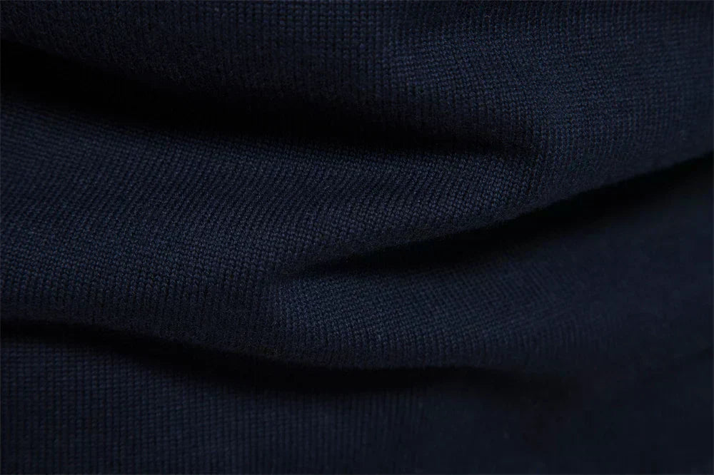 Men's Slim Fit Striped Quarter-Zip Sweater
