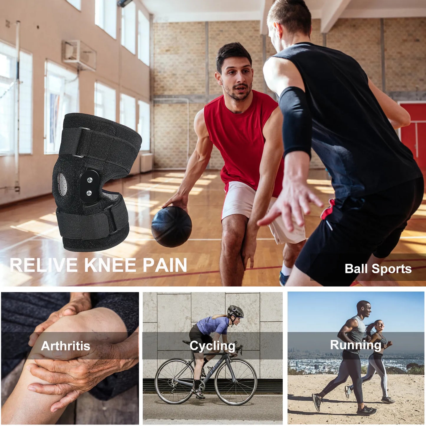 Adjustable Hinged Knee Brace Support