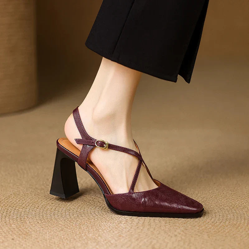 Authentic Leather High Heel Shoes