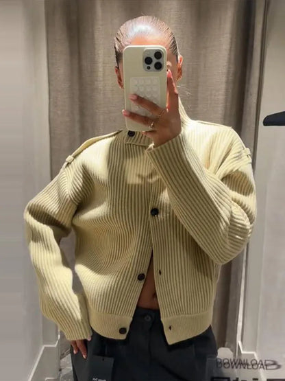 Women's Structured Knit Cardigan