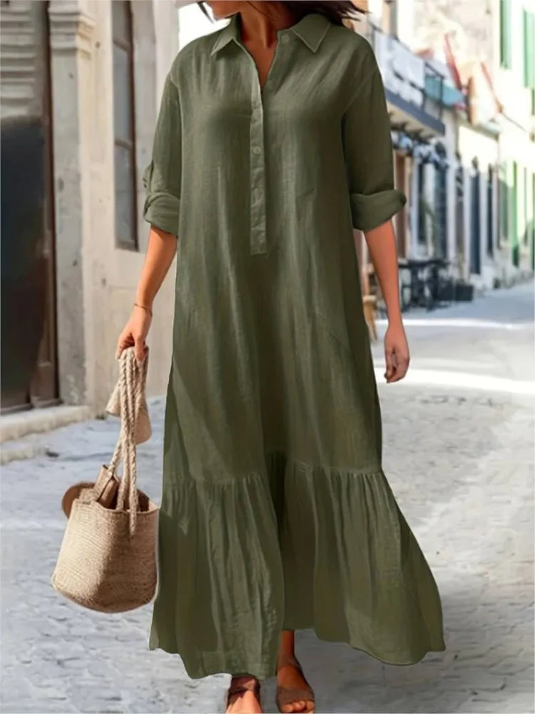 Flowy Layered Maxi Dress for Women