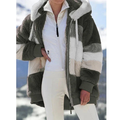 Women's Fleece Jacket Warm Hooded
