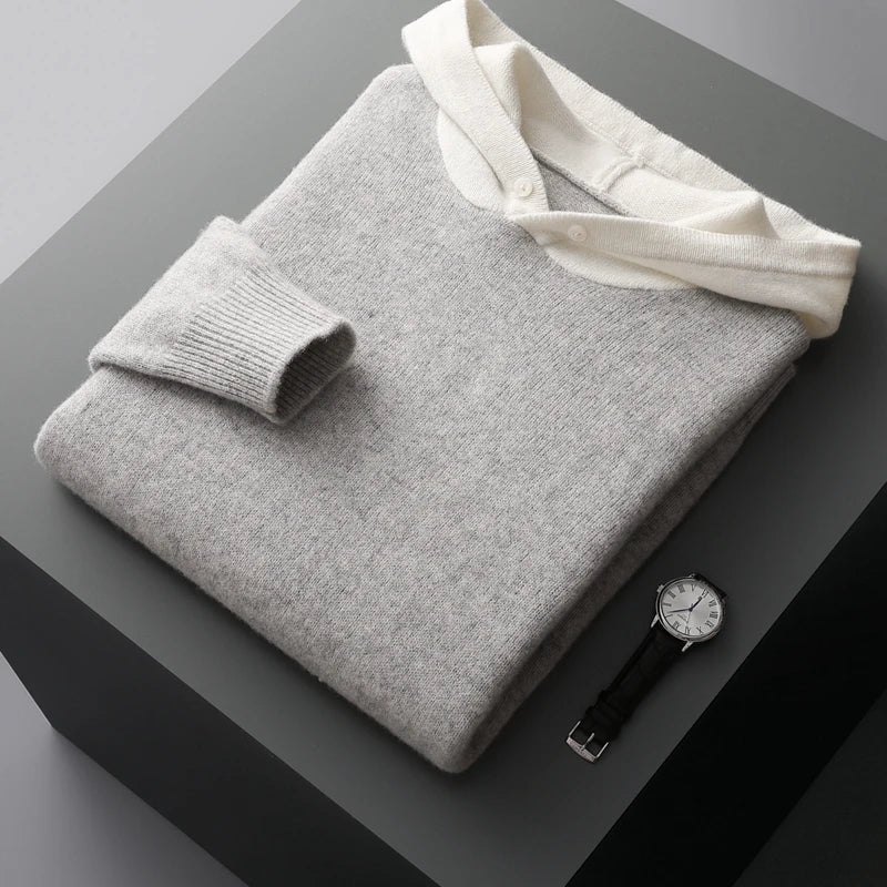 Luxury Pure Cashmere Hooded Sweater